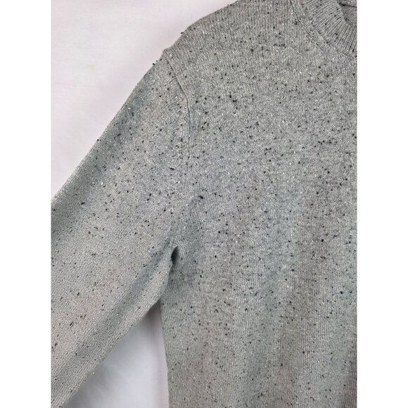 Banana Republic Mens Sweater Size Medium Gray Wool Blend Knit Long Sleeve Top - Picture 4 of 10